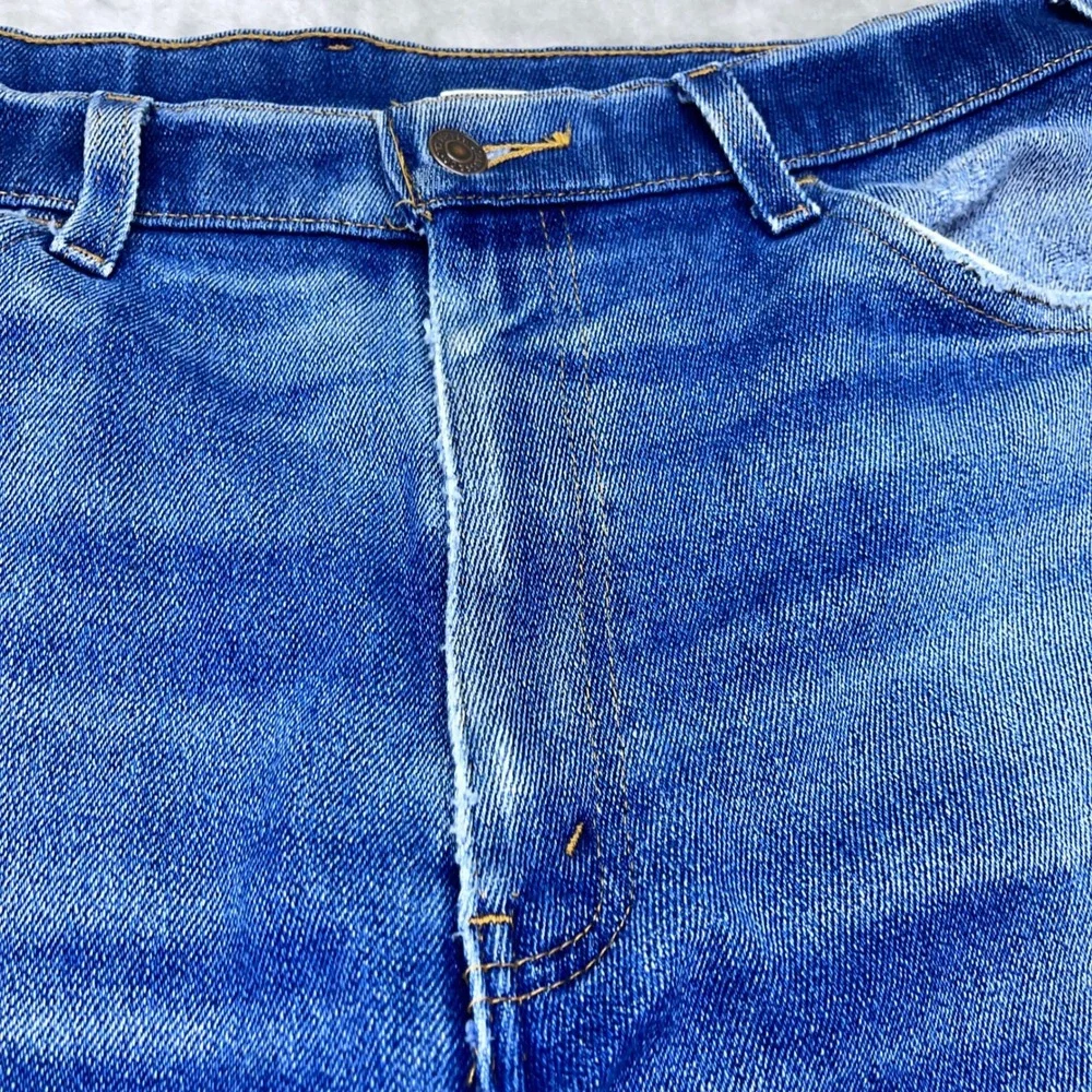 VTG Levi's 852 Orange Tab Jeans Blue Denim Regular Fit Men Sz 38 Fits 35